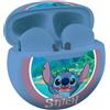 Lexibook Auricolari Bluetooth blu HPBT05D con microfono, controlli touch e design Disney Stitch