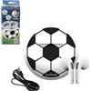 Lexibook Cuffie Bluetooth, colore nero e bianco, modello HPBT05FO, con controllo touch, tema calcio