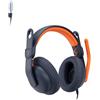 LOGITECH Cuffie cablate con microfono, ideali per studenti. Design confortevole e regolabile, adatte ai bambini. Compatibili con Windows, macOS, iPadOS e Android. Tipo: over-ear. Connessione: USB-C