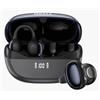 PAXA Cuffie aperte, auricolari clip-on con display digitale intelligente, autonomia 50 ore, colore nero