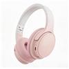 Boytond Cuffie Bluetooth senza fili con cancellazione attiva del rumore, leggere e pieghevoli, ricarica rapida, microfono, bassi profondi e lunga durata della batteria. Colore: rosso