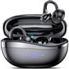 OTOZABU Cuffie Bluetooth aperte con monitoraggio della frequenza cardiaca, modello "Clip On", colore nero