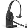 TECKNET Auricolare Bluetooth con microfono, adattatore USB, tecnologia ENC e base di ricarica