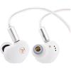 7Hz Cuffie in-ear dinamiche con driver da 10mm, membrana in DLC, magneti N52. Modello bianco, con connettore di tipo C e microfono