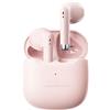 Xmenha Cuffie Bluetooth senza fili, microfono, cancellazione del rumore, audio stereo HiFi, cuffie TWS senza fili con custodia di ricarica, colore rosa, compatibili con Android