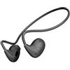 SLuB Cuffie aperte con tecnologia Bluetooth, trasmissione aerea, peso di 15 grammi, microfono ENC, colore nero (modello 1848)