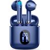 Drsaec Cuffie Bluetooth intrauricolari, wireless, modello 2026, nuove. Cuffie wireless con 4 microfoni ENC, bassi profondi 6D, 30 ore di autonomia, cancellazione del rumore e IP7