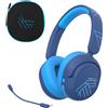 PowerLocus Cuffie Bluetooth per bambini, con cancellazione attiva del rumore, autonomia di 70 ore, livelli di volume 74, 85, 94 dB, controllo del volume per proteggere l'udito dei bambini, microfono integrato, wireless e con cavo
