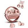 PAXA Orecchini 3-in-1, cuffie aperte, design elegante e alla moda, cuffie aperte wireless, clip-on, cuffie in-ear, fino a 50 ore di riproduzione, colore rosa oro, modello "Ctbuds", a forma di farfalla