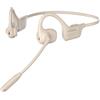 LOBKIN Cuffie Bluetooth con microfono, cuffie aperte, cuffie a conduzione ossea, cuffie Bluetooth wireless con cancellazione del rumore e microfono, colore bianco