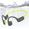 LOBKIN Cuffie da nuoto IPX8, impermeabili, con tecnologia a conduzione ossea per l'ascolto subacqueo. Cuffie Bluetooth open-ear con conduzione ossea, dotate di lettore MP3 da 32G e funzionamento wireless