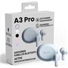Sudio Cuffie wireless A3 Pro, Bluetooth, con cancellazione del rumore, auricolari in-ear, Bluetooth, cancellazione attiva del rumore, 25 ore di autonomia, USB-C, colore blu