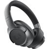 Fresh 'n Rebel Cuffie wireless Clam Core 2, Bluetooth, over-ear, con microfono, autonomia di 70 ore, chiamate chiare, audio personalizzabile tramite app, compatibili con 2 dispositivi, colore grigio antracite