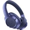 Fresh 'n Rebel Cuffie wireless Clam Core 2, con Bluetooth, over-ear, con microfono, autonomia di 70 ore, chiamate chiare, personalizzazione del suono tramite app, connessione a 2 dispositivi, colore blu