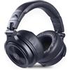 Vonyx Cuffie over-ear HDX200DB con cavo, driver da 50mm, cuffie per DJ con bassi profondi, con connettore jack, pieghevoli e girevoli, cuffie chiuse, colore blu scuro
