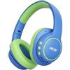 Acer Cuffie Bluetooth OHR702 per bambini, regolabili, con limitatore a 85 dB, maggiore comfort, adattabilità e connettore audio da 3,5 mm (jack). Colore: blu