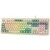 MechLands Aula S102: Tastiera da gaming, 100% full-size, silenziosa, colore giallo