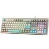 MechLands Aula S102: Tastiera da gaming, dimensioni standard, 100%, silenziosa, colore grigio
