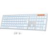 OMOTON Tastiera wireless retroilluminata Bluetooth + QWERTZ, colore argento, realizzata in metallo