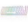 TMKB Technology Mechanical KeyBoard Tastiera da gioco T68, 60%, wireless, meccanica, RGB, con Bluetooth, tipo C, compatta, 68 tasti, anti-ghosting, layout QWERTZ tedesco, interruttori lineari rossi bianchi