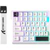 ATTACK SHARK Tastiera da gaming a una mano M36 HE con interruttori magnetici a effetto Hall, colore bianco