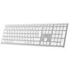 inateck Tastiera Bluetooth per Mac, tastiera wireless con 3 canali Bluetooth, layout QWERTZ, tasti silenziosi, funzione di intelligenza artificiale, compatibile con Pro Air, iMac Pro, Mac mini, colore bianco, compatibile con iOS