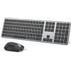OMOTON Set di tastiera e mouse Bluetooth wireless, compatibile con Mac, layout QWERTZ tedesco