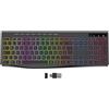 Emetok Tastiera retroilluminata, wireless, compatibile con Windows e Mac, layout QWERTZ