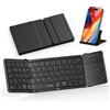 TECKNET Tastiera Bluetooth pieghevole con touchpad, layout QWERTZ, lingua tedesca, colore nero
