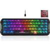 DarkBeacon Tastiera da gaming Flux68 HE Rapid Trigger, software AI, interruttori magnetici Hall Effect, punto di attivazione regolabile, 8000 Hz, RGB, cablata, 68 tasti