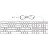 Yivandi Tastiera cablata con tastierino numerico per Mac OS. Elegante struttura in alluminio. Layout QWERTZ tedesco. Tastiera USB plug-and-play per iMac, Mac mini. Colore: bianco