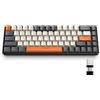 YINDIAO Tastiera meccanica da gaming K68, 60%, wireless, Bluetooth 5, 2400 MHz. Tastiera mini compatta da 68 tasti con ricevitore dual-mode e switch lineari rossi. Modello Twilight