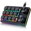 Koolertron Tastiera programmabile, portatile e mini, con 2 manopole rotative e 12 tasti
