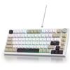SOLIDEE Tastiera meccanica da gaming cablata, formato 75%, con struttura a gasket, retroilluminazione RGB, compatibile con switch hot-swap, disponibile nei colori nero, grigio, bianco e rosso