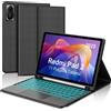 FOGARI Custodia per Pad 2 da 11 pollici (modello 2025) con touchpad, Pad 2 da 11 pollici (modello 2025), colore nero, e tastiera Bluetooth wireless