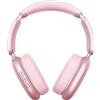 Wentronic Cuffie wireless over-ear con cancellazione attiva del rumore, autonomia di 60 ore, 5 modalità musicali con equalizzazione, audio ad alta risoluzione, bassi profondi, pieghevoli, con Bluetooth. Disponibili nel colore rosa, con design traspirante