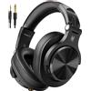 OneOdio Cuffie Bluetooth A70 con cavo, ad alta risoluzione, per studio, DJ e PC, colore nero
