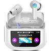 QXUFV KI Traduttore: Cuffie 3-in-1, traduttore vocale in tempo reale, 164 lingue, con microfono ANC e app. Cuffie Bluetooth con traduttore e 7 modalità, autonomia di 48 ore, colore bianco