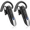 New Bee Auricolare Bluetooth, telefono vivavoce wireless, autonomia di 20 ore di conversazione, confezione da 2 pezzi