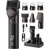 MANSPOT Barttrimmer da uomo 7-in-1, rasoio elettrico e rifinitore per naso, colore nero