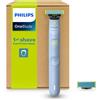 Philips OneBlade First Shave: rasoio elettrico per adolescenti, delicato sulla pelle, ideale per la prima rasatura. Include 2 lame anti-attrito e una scorta per 8 mesi. Modello: [inserire il modello specifico, se disponibile]