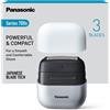 Panasonic Serie ES-ACM3BW503: Rasoio elettrico compatto con 3 lame, adatto per rasatura a secco e umido, con sensore di densità della barba, resistente all'acqua (IPX7) e con ricarica USB-C