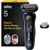 Braun Rasoio elettrico da uomo, serie 5, modello 52-B1600s, colore blu