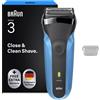 Braun Rasoio elettrico da uomo, serie 3, modello 310s. Offre una rasatura accurata e liscia. Colore: blu