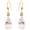 RIZILIA Orecchini Donna 14K Oro Pietra Portafortuna Pendenti Goccia 6x8mm | Zircone a Goccia Multicolore 6x8mm, Ipoallergenici, Placcato Oro 14K Leggero Elegante, Confezione Regalo