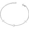 VLNET Amen gioielli bracciale con croci e cuore in argento 925 rodiato.Unisex