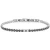 Generico Bracciale Uomo Tennis Marlù 31BR0005N-S in Acciaio Silver con Zirconi Neri