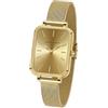 HANNAH MARTIN Orologio da donna in oro con cassa rettangolare vintage, analogico, al quarzo, cinturino in acciaio inox, resistente all'acqua fino a 3 atm, con strumento di regolazione del cinturino