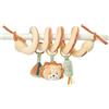 Nattou giocattolo per passeggino Leone Leon, giocattolo per neonati, 17 cm | Catena estensibile per passeggino con sonaglio e carta frusciante, regalo per neonati, giocattolo educativo e sensoriale