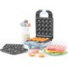 Petra PT4943BLNVDEEU7 - Macchina per dolcetti compatta 3 in 1, ciambelle deliziose, cake pop e waffle, macchina per waffle e dolcetti, piastre rimovibili facili da pulire, 650 W, blu pastello